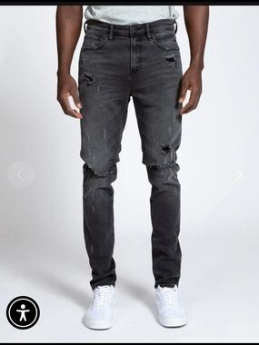 PRPS Lovington Men's Distressed Black Jeans.